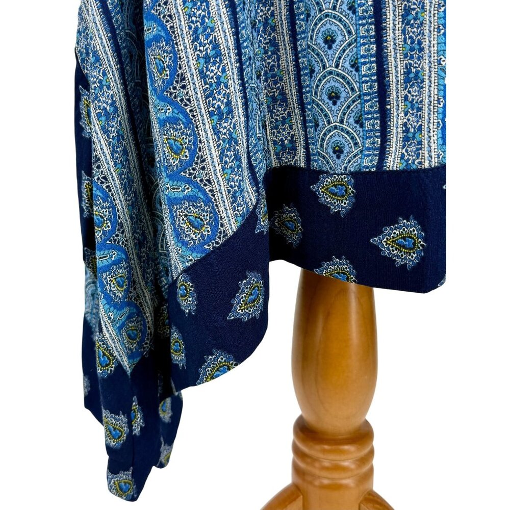 Anthropologie Maeve Paisley Asymmetrical Midi Dress 0 | Boho Eclectic Maximalist - Picture 6 of 16